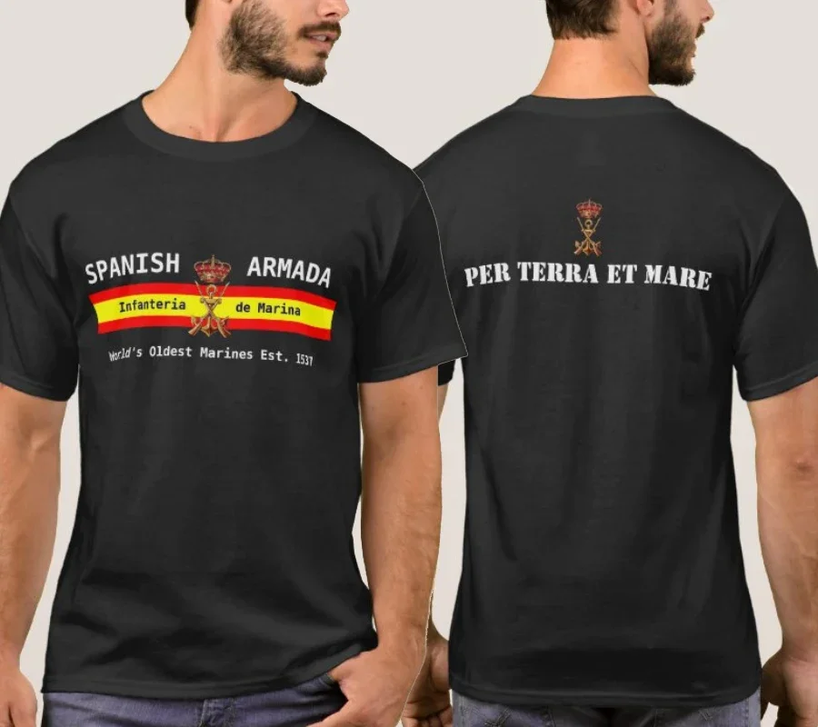 World's Oldest Marine Corps Royal Spanish Marines Motto T-Shirt 100% Cotton O-Neck Short Sleeve Summer Casual Mens T-shirt