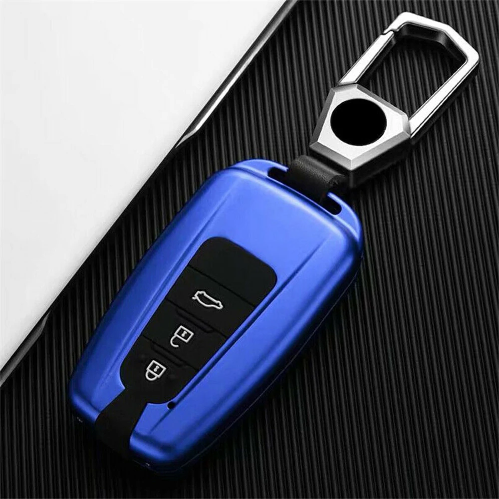 Aluminum Alloy Remote Car Key Case Protection Cover Holder Shell Keychain Skin For Toyota Camry Avalon 86 Accessories Styling