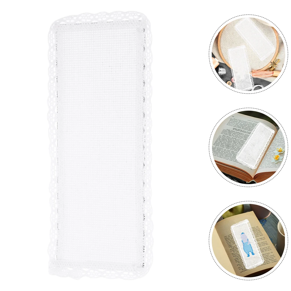 

20 Pcs Cross Stitch Bookmark Crafts Bulks Crochet Bookmarks Kits for Embroidery Blank Fabric Polyester Making