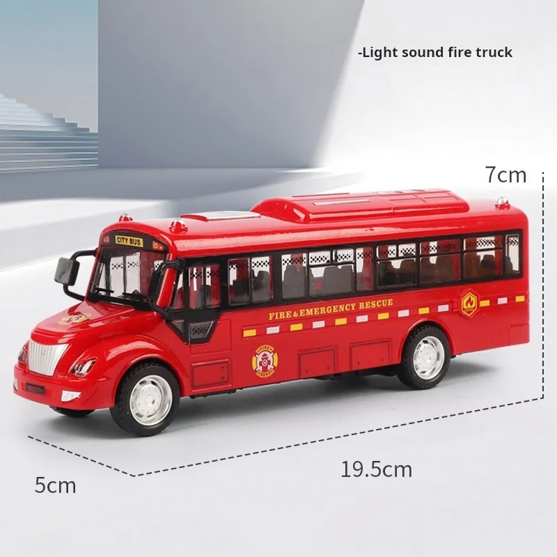 1:30 Inerzia Scorrevole Campus Bus Modello di Auto Simulazione Creativa Suono E Musica Leggera Giocattolo Educativo Divertimento Regalo Di Compleanno Per Bambini