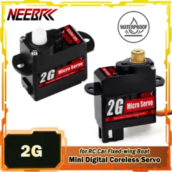 NEEBRC 2g Mini Digital Coreless Servo Plastic/Metal Gear Waterproof Motor for RC Car Fixed-wing Plane Helicopter Boat Robot Toy