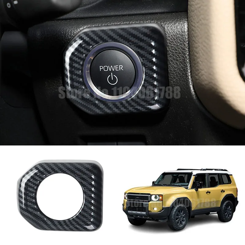 

Carbon Fiber One-button Start Trim Ignition Switch Ring For Toyota Land Cruiser 250 2024 1958 Prado LC250 First Edition FJ250