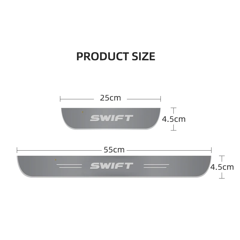 Car Acrylic LED Welcome Pedal Door Sill Light For Suzuki Jimny Swift Grand Vitara Ignis Alto Baleno SX4 Samurai S-Cross Celerio