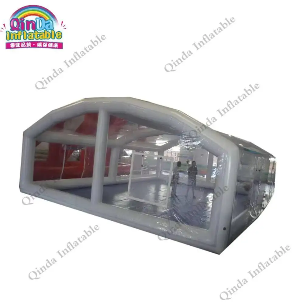 10x5x3.2m opblaasbare plafond bubbeltent doorzichtige PVC koepel opblaasbare zwembadafdekking tent