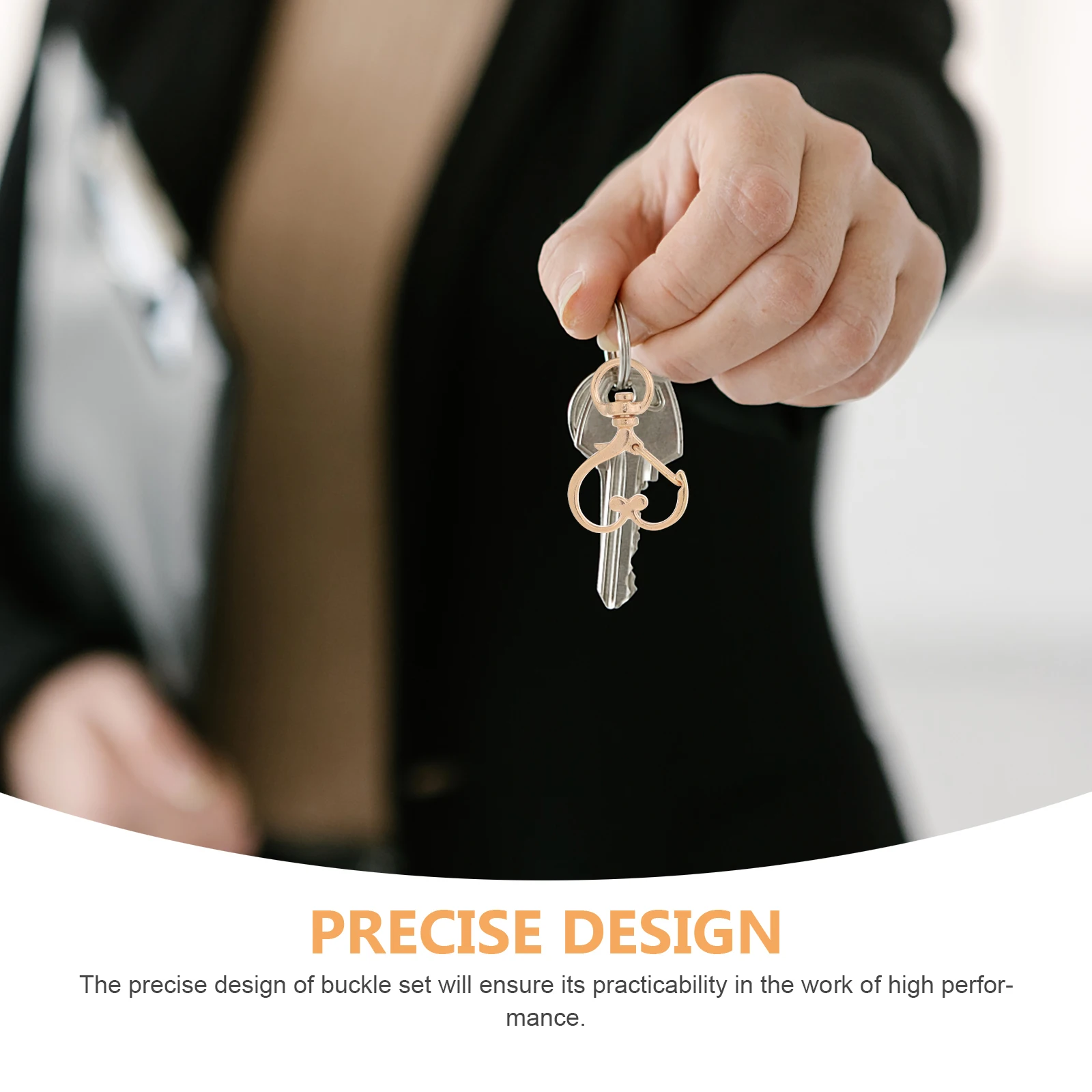 

6 Pcs Love Keychain Heart Metal Buckle Rings Women Wallet Accessories Keyring Material Clasp for Bag