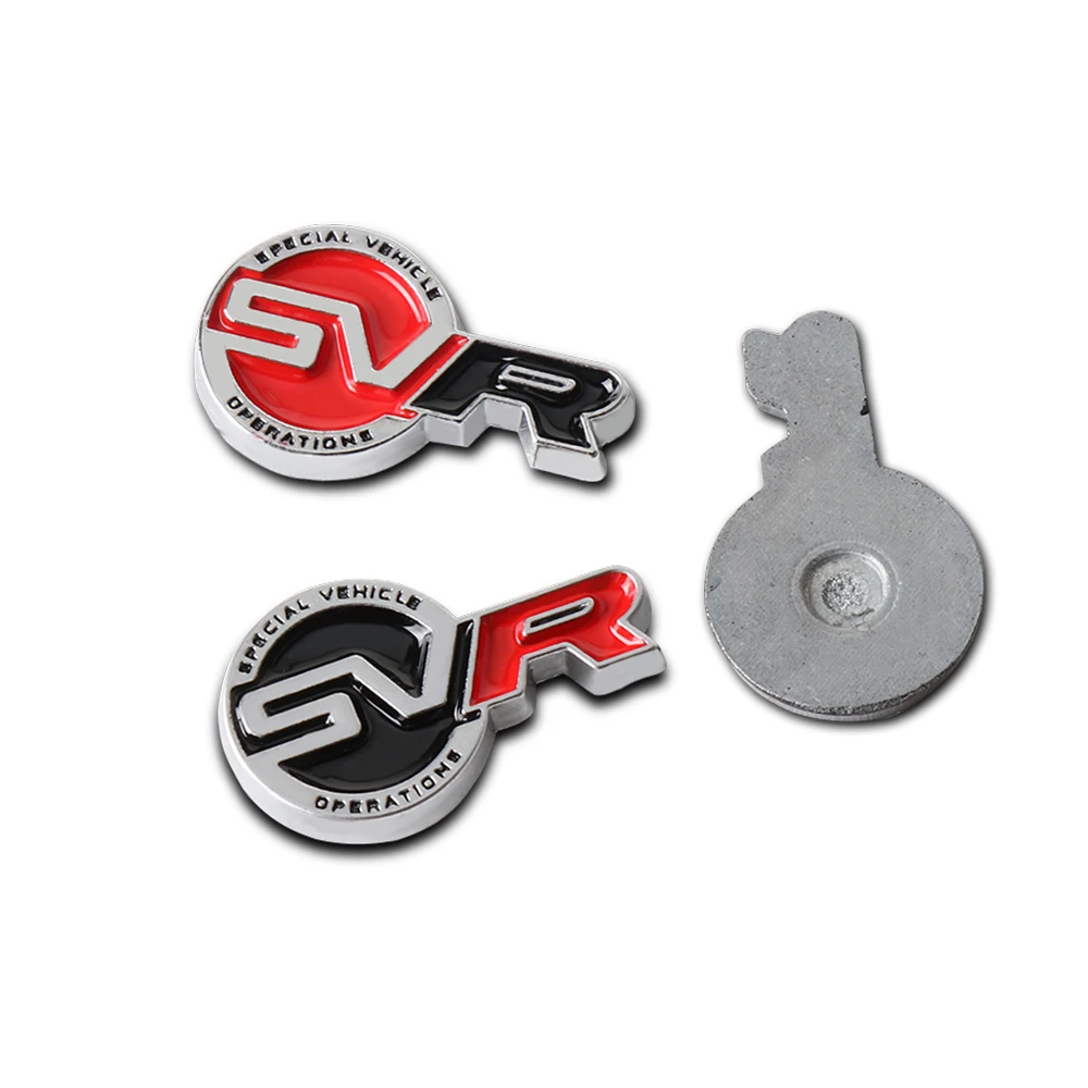 3D Araba Styling İç Rozet Etiket SVR Logo Dekorasyon Çıkartmaları Land Rover SVR Evoque Range Rover P250 P38 L320 2 Evoque