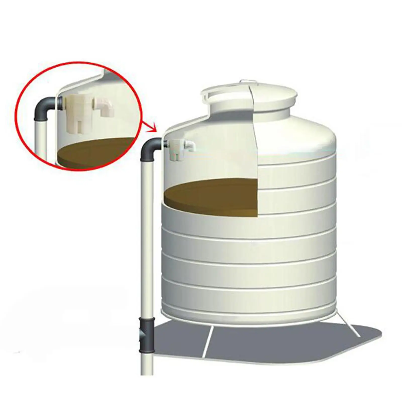 Float G1/2 Thread Side Inlet Durable Interior Water Liquid Automatic with Filter