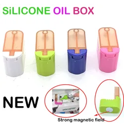 NEW Product Colored Plastic Magnet Silicone Oil Box For JACK Single Needle High Speed Industry Sewing Machine Spare Parts