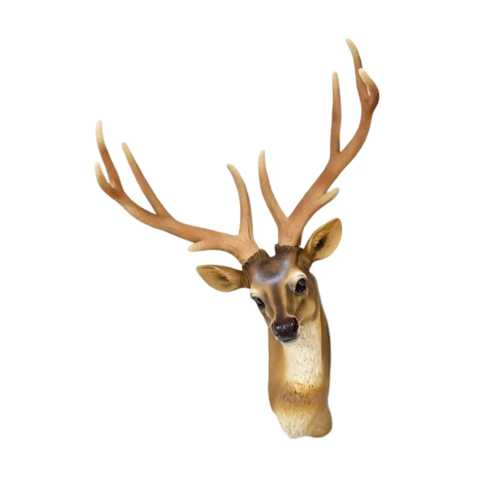 Deer Head Wall Mount Decor Home Decor Stag Head Creative, Resin, Gift Wall Sculpture, Ornament for Living Room Bedroom