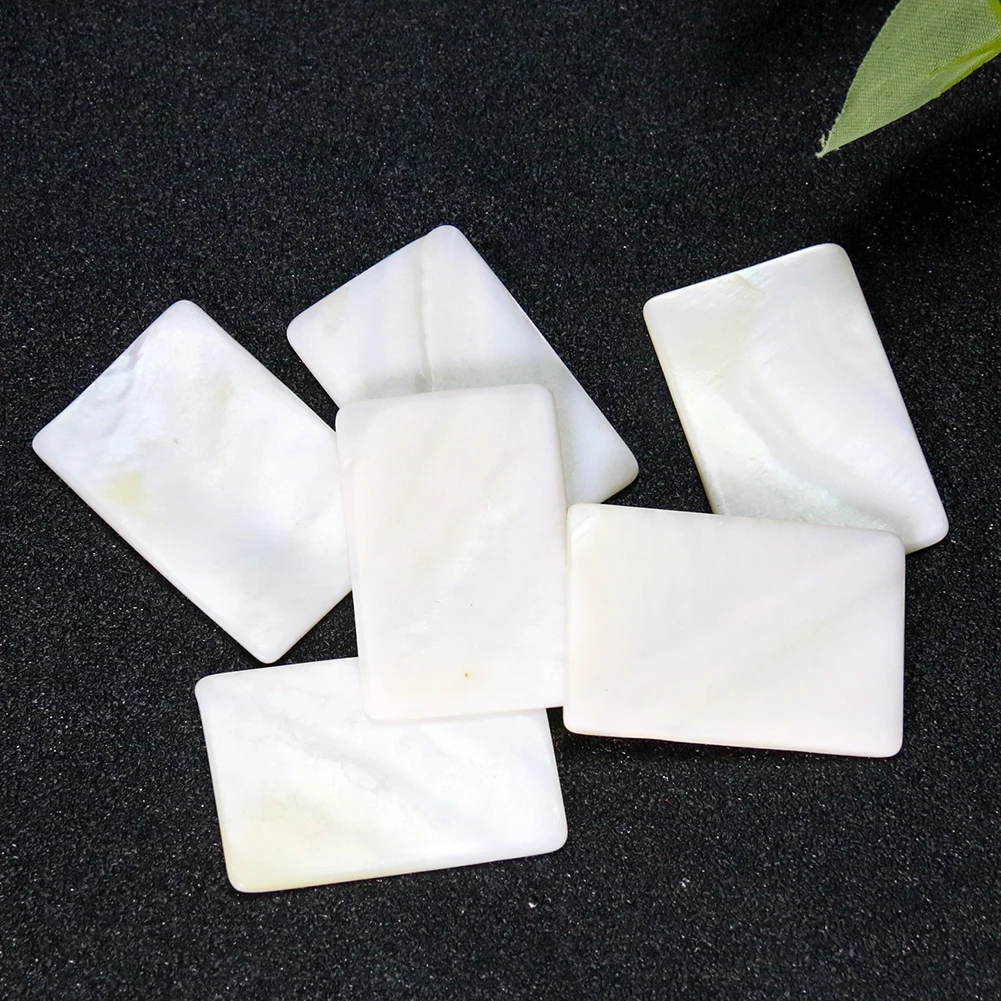 6PCS Natural Shell Guitar Block Fretboard Withe Mother of Pearl Shell Fingerboard Fret Inlays Material Luthier Tool Guitars Part