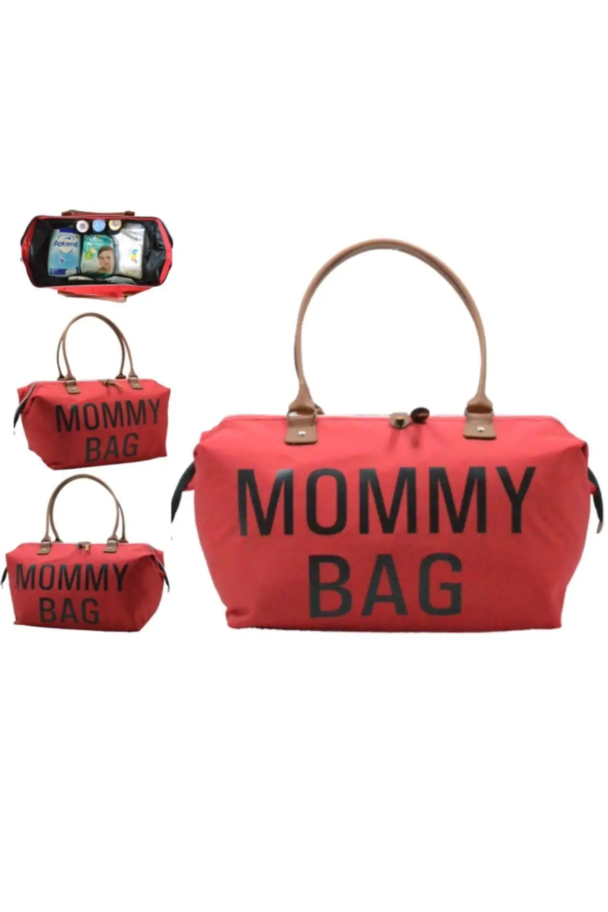 

Mommy Bag Red Mother Baby Care And Baby Toddler Bag 2022 Nappy Maternity Diaper Mommy Bag Stroller Organizer Changing Carriage