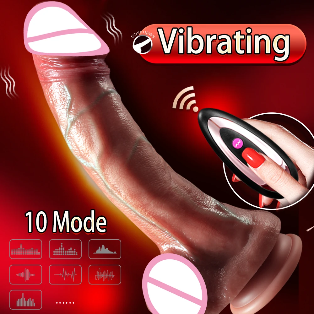 Telescopic Dildo Vibrator Real Skin Cock Anal Vagina Masturbation Dick Butt Plug Sex Toys For Women 18+ Realistic Heated Penis