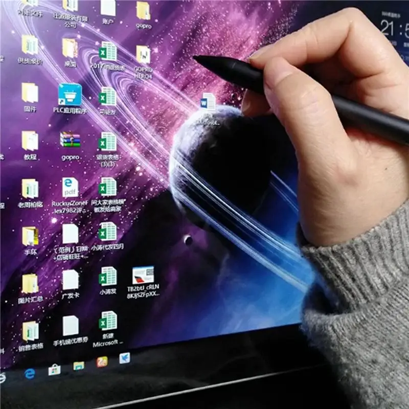 

【CHRISTMAS】For Microsoft Surface 3 Pro3/4/5/6/Book/Laptop Capacitive Pen 1024 Levels of Pressure with Tip Extractor+Tip -Silver