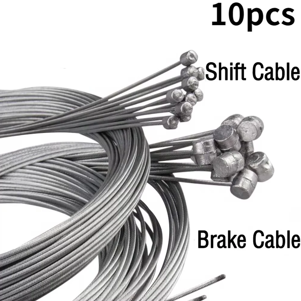 5/10PC 1.7/2M MTB Bicycle Brake Line Bike Stainless Steel Gear Shift Cable Road Bike Speed Line Fixed Gear Inner Cable Line Wire