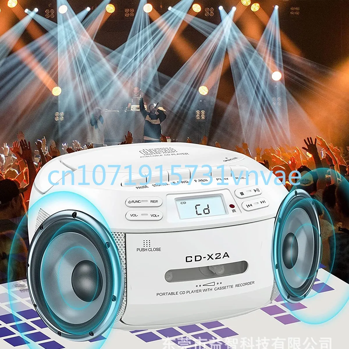 Multifunctional Portable Stereo Bluetooth CD Player Player with Cassette USB with AM/FMS Radio