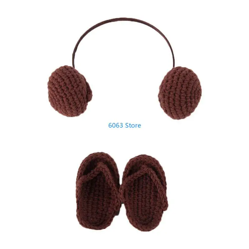 

Mini Newborn Baby Slippers Photography Props Handmade Crochet Baby Slippers Baby Infant Photography Accessories