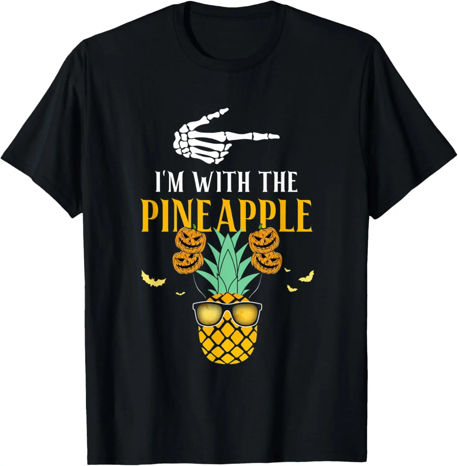 

I'm With Pineapple Funny Tropical Fruit Halloween Costume T-Shirt