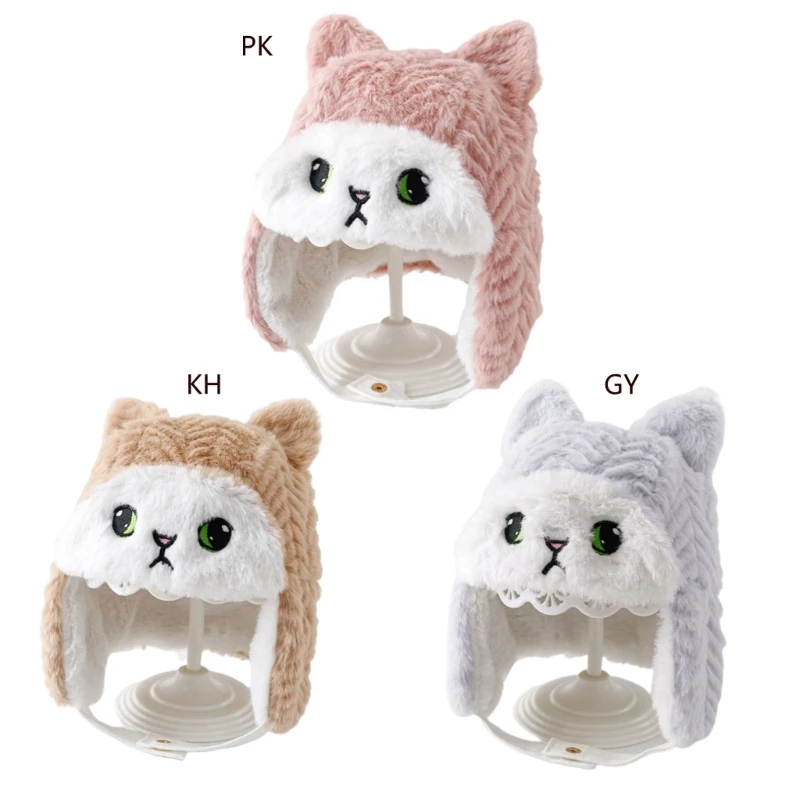 

2023 Bear Hat Ear Flaps Soft Baby Bonnet Cap Warm Hat Ear Protections Hat