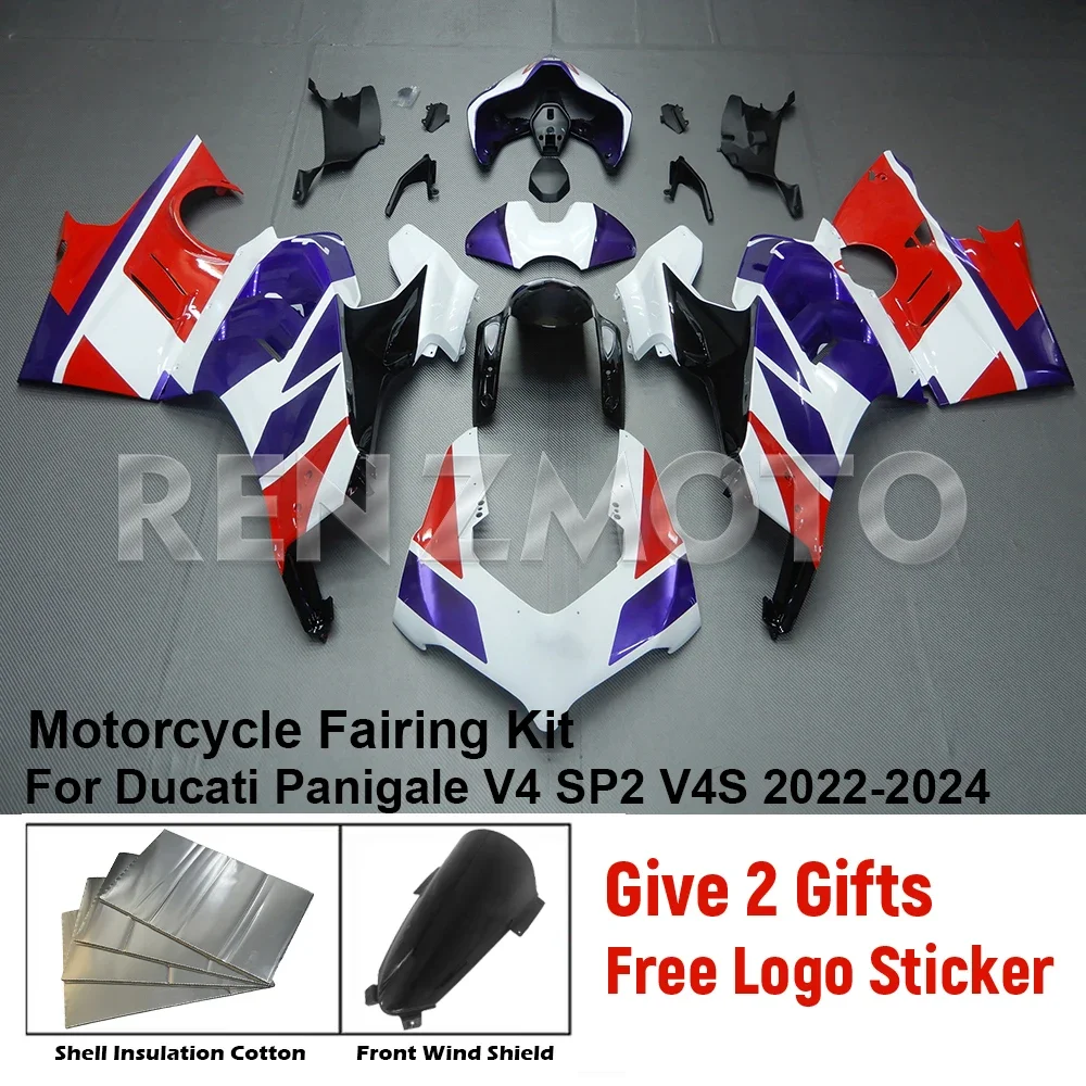 New ABS 22-24 Motorcycle Bike Fairings Set Body Kit For Ducati Panigale V4 V4s S 2022 2023 2024 Bodywork Set Shell Injection 104