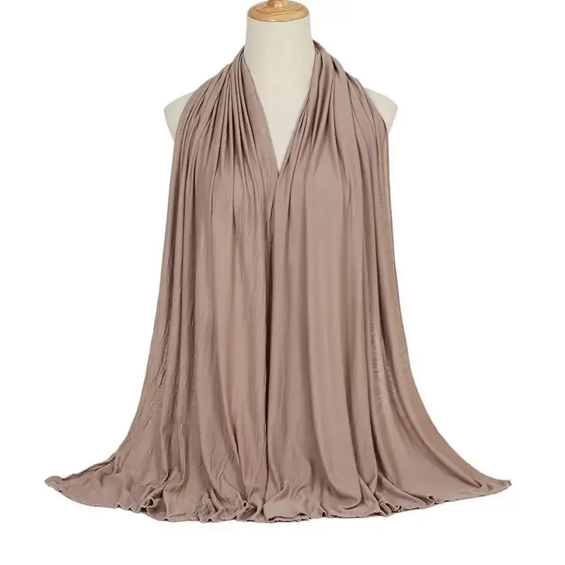 31 Colors Modal Hijab Polyester Jersey Hijabs Scarf for Muslim Women Shawl Stretchy Plain Hijab Headscarf Woman Turban Ramadan