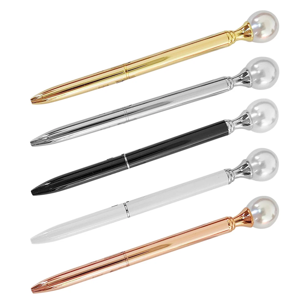 

5 шт. металлическая шариковая ручка для гладкого письма, удобная ручка для офиса, повседневного использования, школьного использования, тонкие стильные ручки, женские ручки