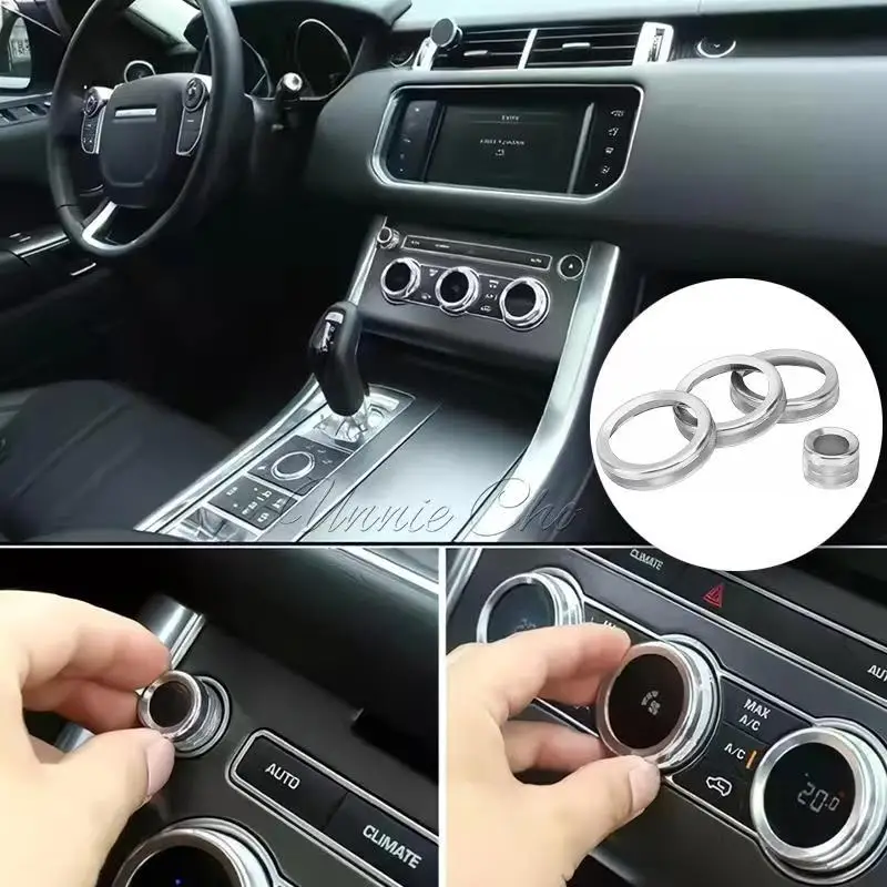 Alloy Air Conditioning Knob Ring for Range Rover Sport L494 2014-2017 For Range Rover Vogue Volume Adjuster Cover Decoration