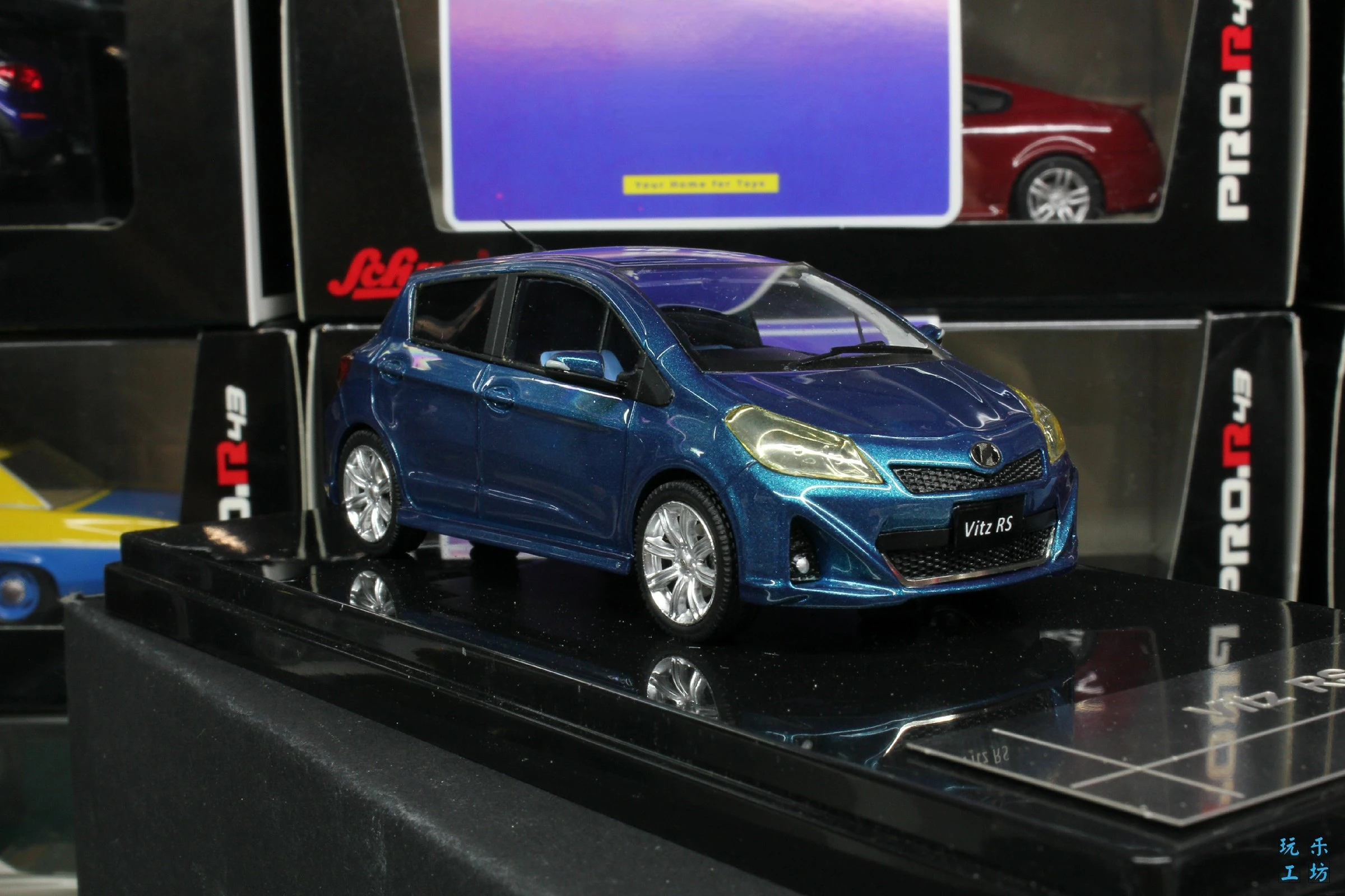 WIT\'S 1:43 For Vitz RS 2012 JDM Simulation Limited Edition Resin Metal Static Car Model Toy Gift