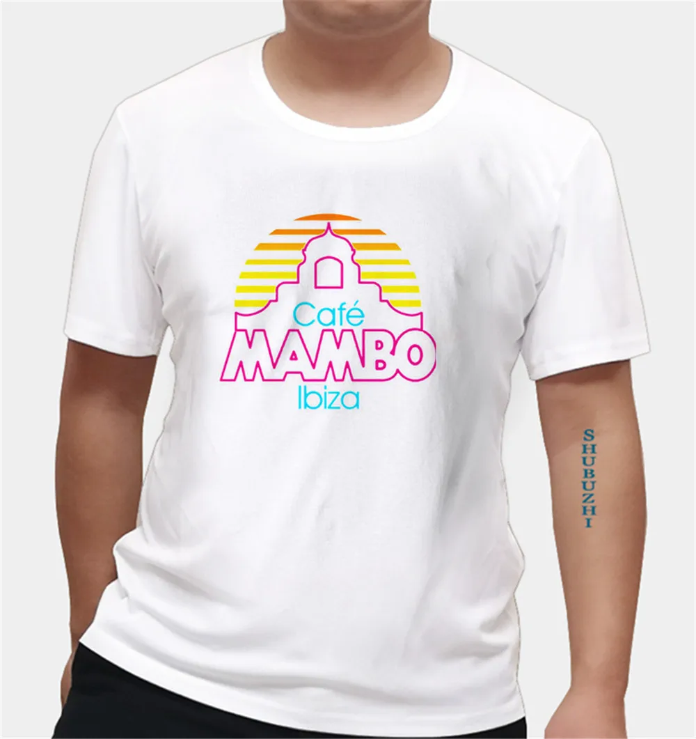  New Fashion Cafe Mambo Ibiza Mens tshirt shubuzhi Summer cotton Printing T Shirt  euro size