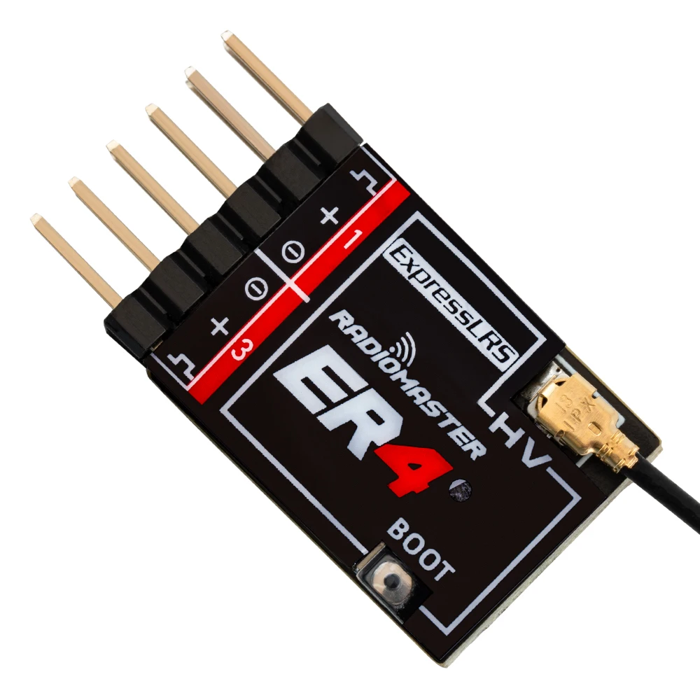 Receptor Radiomaster ER4, 2,4 Ghz, 4 canales, 10mw, ExpressLRS, PWM