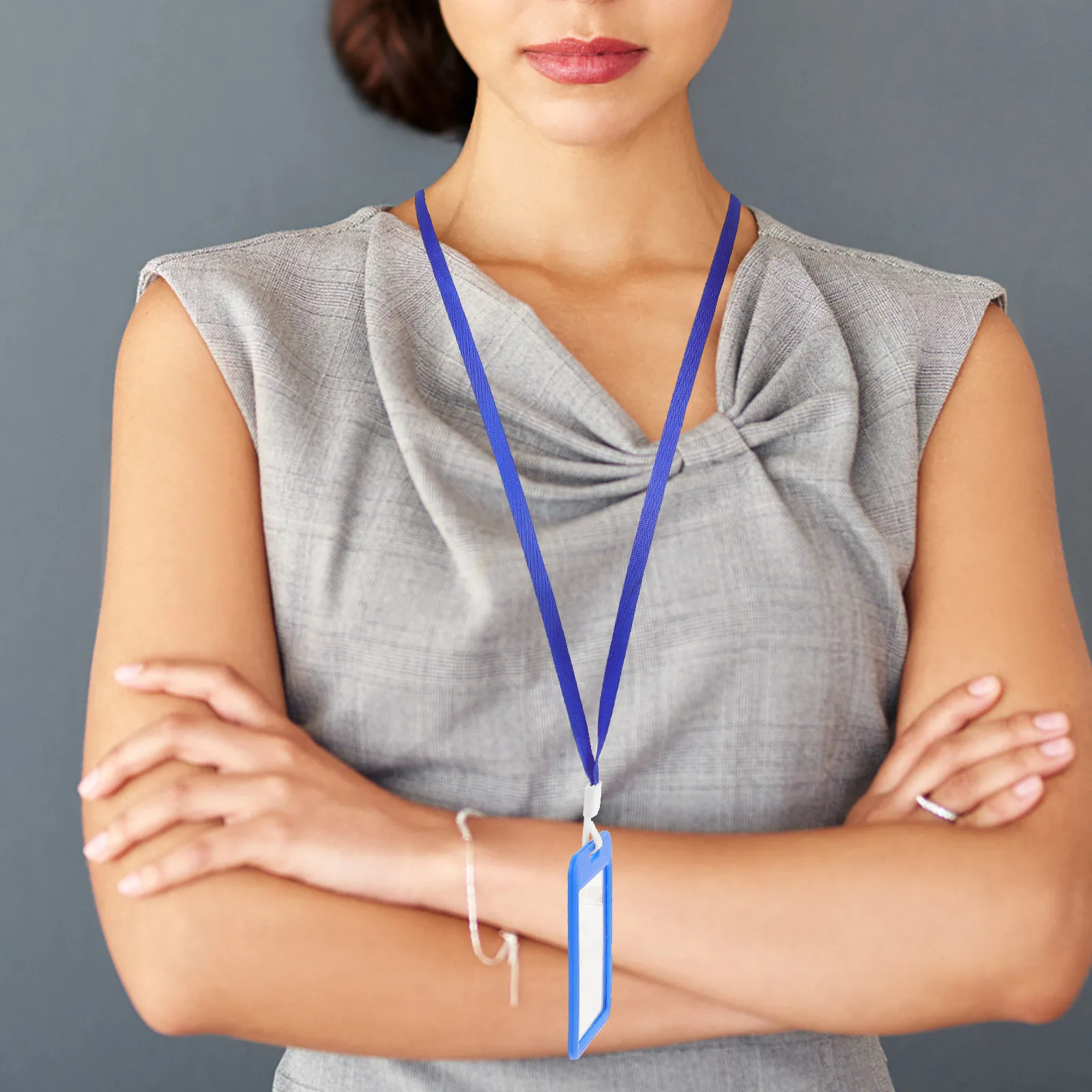 

10 шт. держателей для бейджей с ремешком для защиты ID-карт, многоразовые прозрачные чехлы-органайзеры для карт для офиса, школы, игр