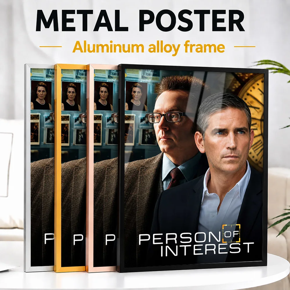 Person Of Interest TV Show Framed Metal Print Customized Photo Cinematic Thriller Style Wall Art For Den Premium Collector Gift