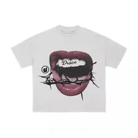 Cotton T-shirt Aesthetics Graphic Print Hip Hop Oversized Top Rock Gothic Streetwear Short Sleeve T-shirt Punk Retro Tee EMO