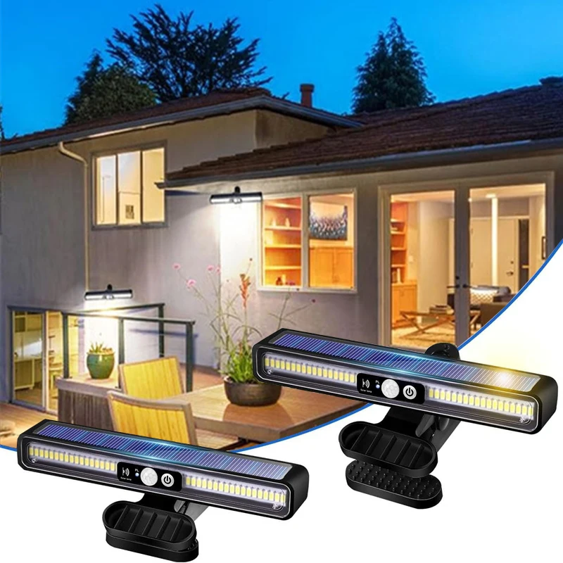 

Солнечные фонари с зажимом для улицы, водонепроницаемые фонари для забора снаружи с 36 светодиодами, портативная безопасность на солнечной энергии для декора забора