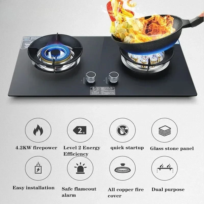 for 5.2KW Household Nine - Burner Gas Stove Double - Burner  Embedded Natural Gas Stove  Liquefied Gas Cooktop