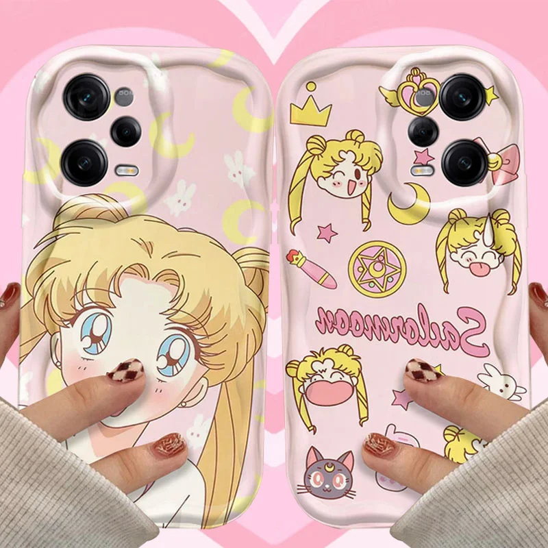 Anime Sailors Moons Wave Phone Case For Xiaomi Redmi 12 12C 12R 11A 13C 10 10C 10X 9 Power 9A 9C 9T 8 K70E K70 K60 K50 Pro Cover