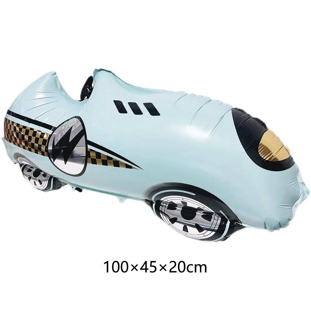 Race Car Party Decoration Motorcycles Helmet Foil Balloons Wheel Tire Route 66 Foil Balloons for Boys Race Car Birthday Supplies