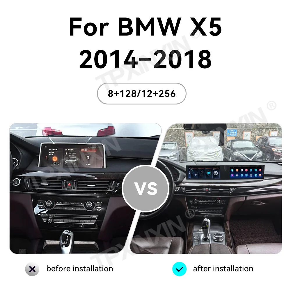 2024 New 21 Inch Dual 3D Screen For BMW X5 2014-2018 CarPlay Car Radio GPS Navigation Multimedia Player Android 13 Head Unit