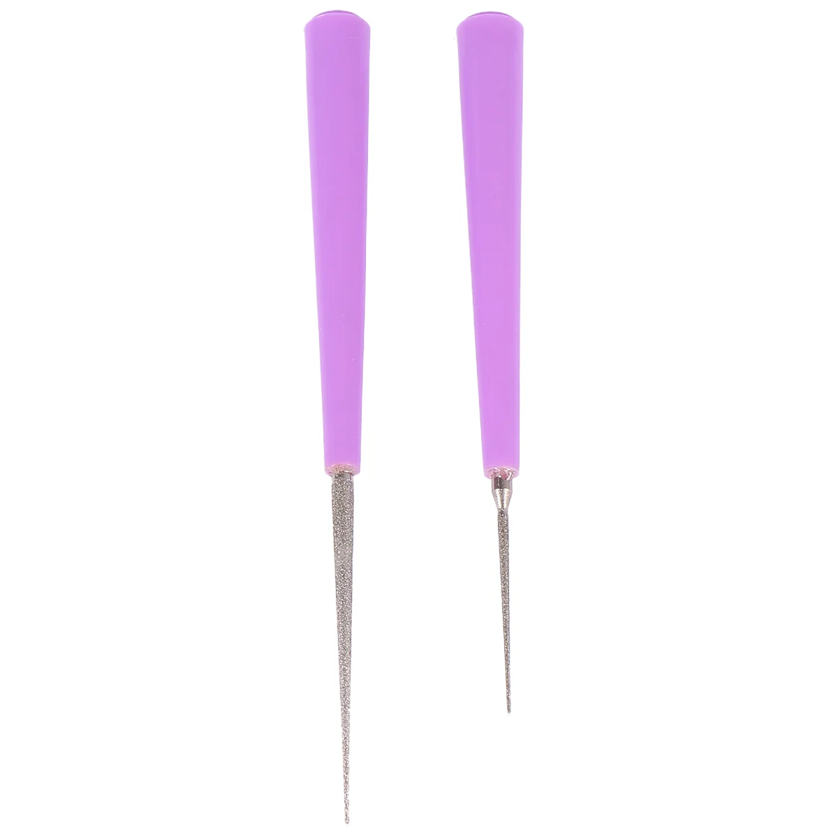 

2 Pcs Bead Hole Reamer Needle Opener Drill Puncher Pearl Beads Craft DIY Tools (Violet) hole opener bead reamer set