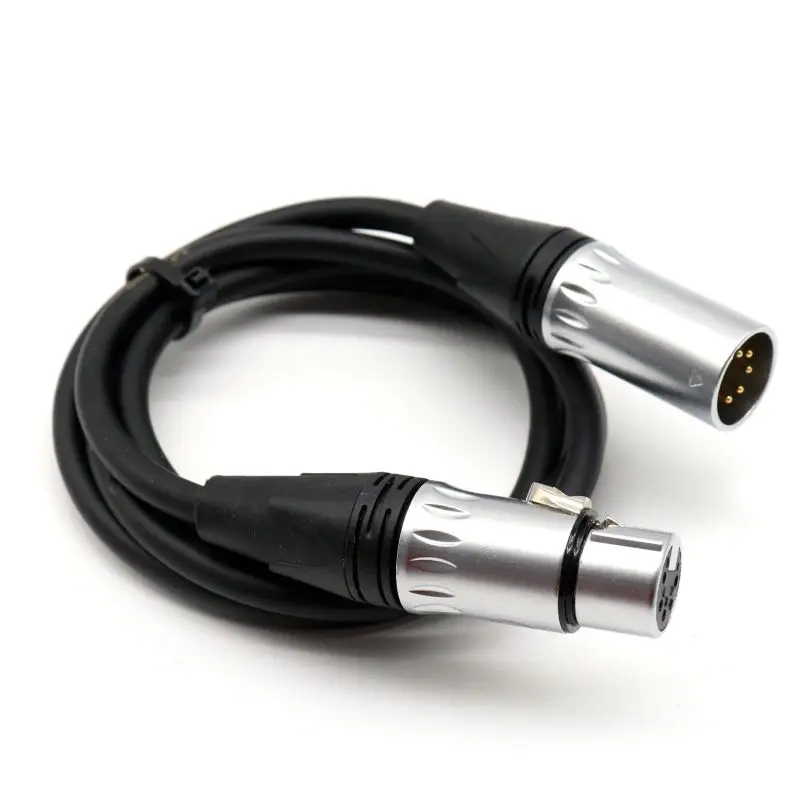 

5-Pin DMX Cable, 5-Core Signal Wire for Professional Lighting, Audio Systems, and Stage Equipment