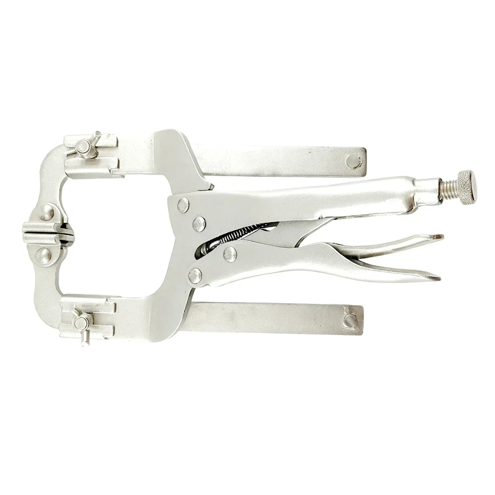 Locking C-Clamp Telescopic Pliers Welding Workshop CNC Machined Heat Treated Steel Sliding Adjustment Mechanism