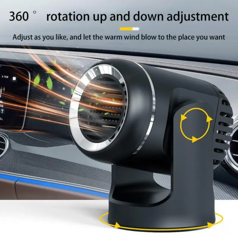 2024 Car Heater Fan Portable Fast Heating Fan Heater Defogger Defrost Windshield Demister Warm Heater Auto Anti-Fog Heater