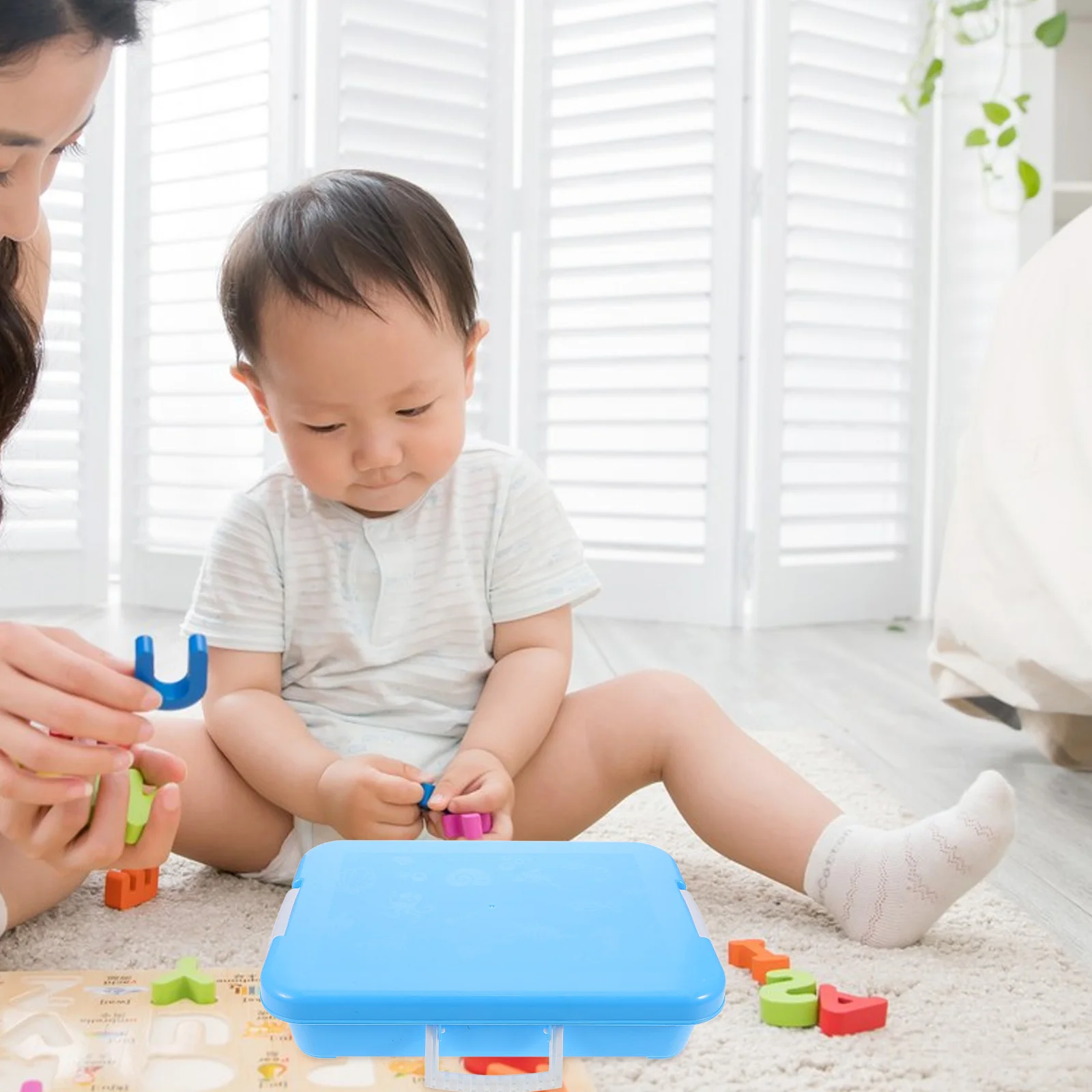 子供用プラスチックビン付きおもちゃ収納ボックス,プレイサンドバッグ,ハムスターおもちゃバッグ,ミニテーブルトレイ,幼児オーガナイザー