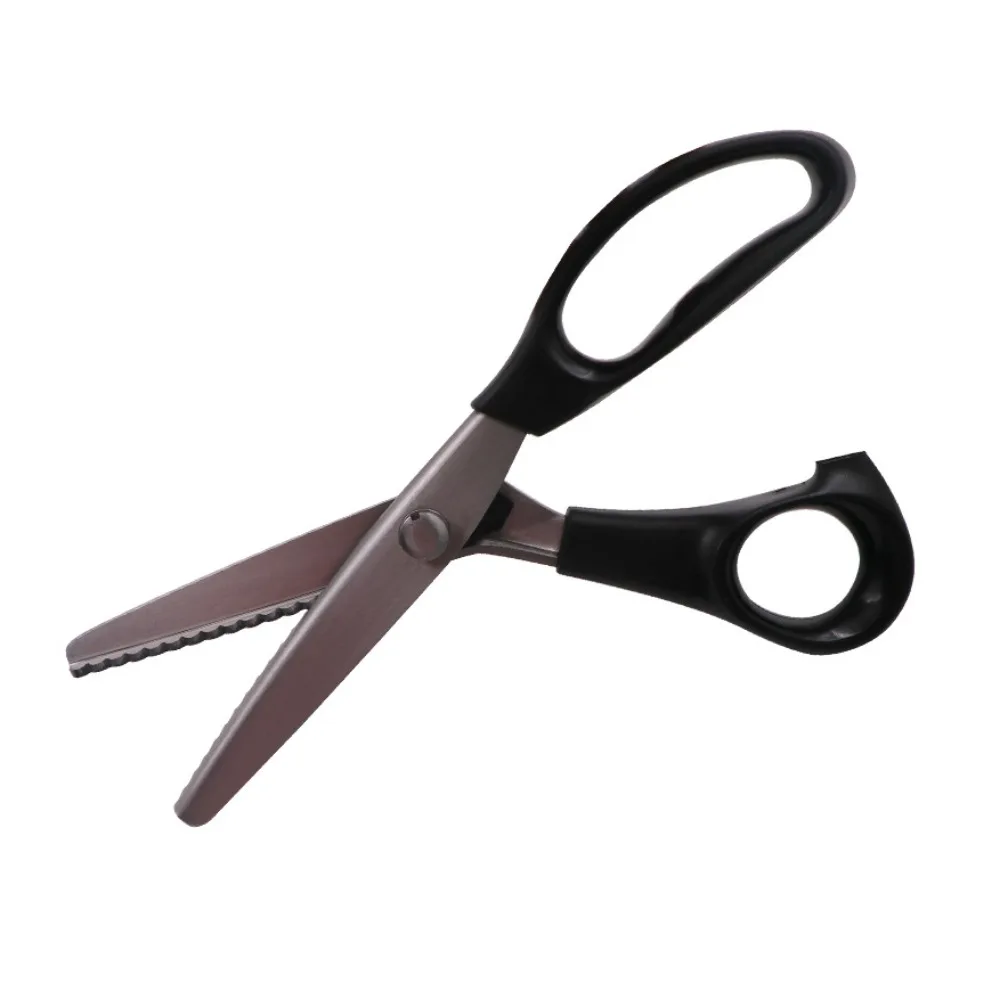 Comfort Grip Handled Stainless Steel Pinking Shears Triangle Serrated Edge Professional Zig Zag Cut Scissors Cloth Crafts Fabric