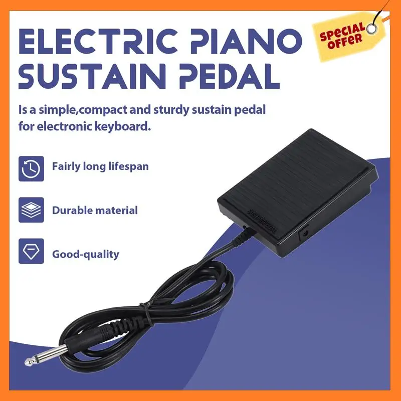 

AD08-Universal Electronic Piano Foot Sustain Pedal Controller Switch Compatible Damper Pedal Keyboards