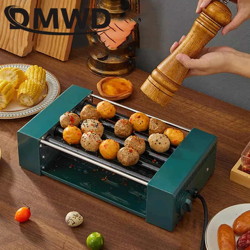 DMWD Mini elektryczny, gorący podgrzewacz do kiełbasy dla psa non-stick 2/3 pręty do domu kiełbasa Grill Grill pieczeń urządzenie śniadaniowe