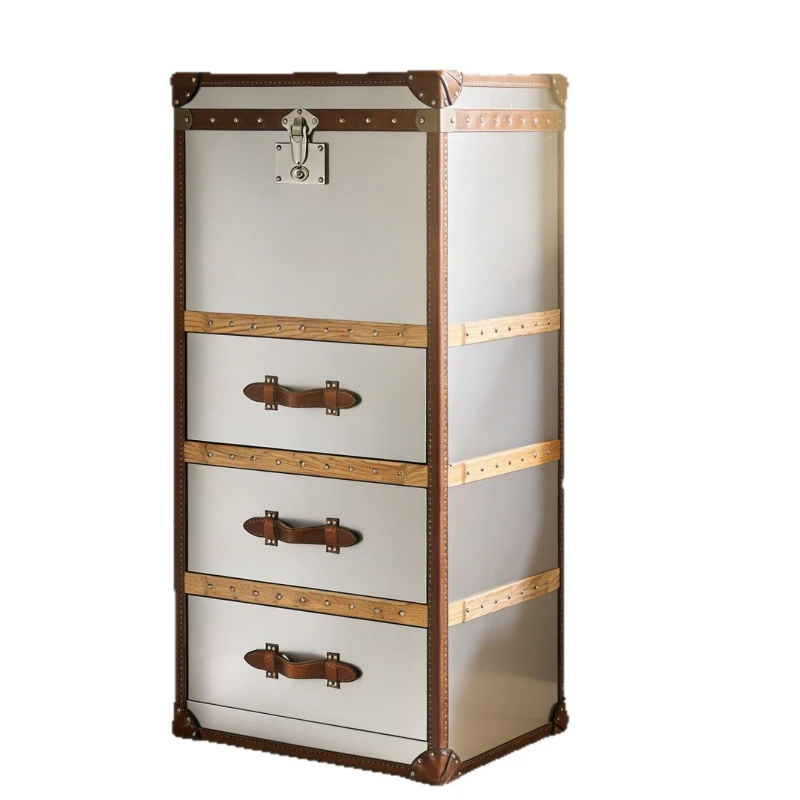 

Furniture Retro Side Cabinet Four Buckets Locker Bucket Cabinet Entrance Cabinet Cloakroom