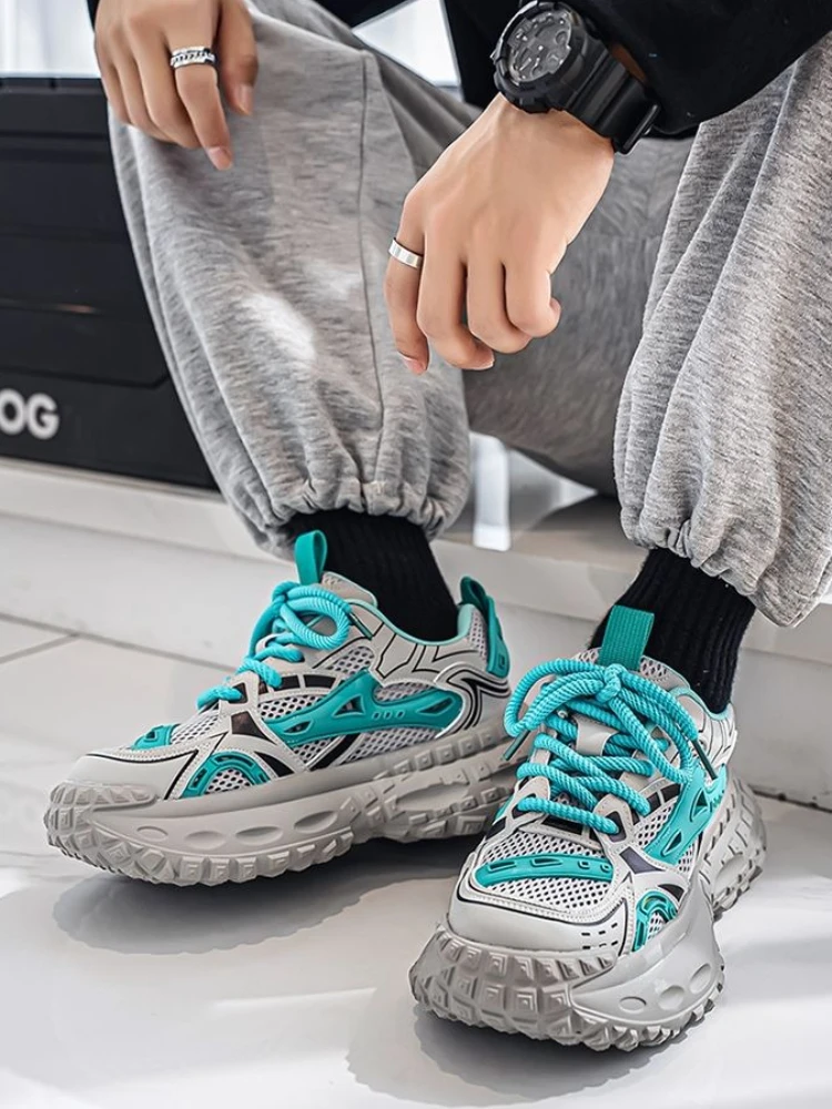 

Мужская спортивная обувь с сетчатым верхом, с мягкой стелькой на толстой платформе, простые все бренды без кожи, мужские повседневные кроссовки унисекс