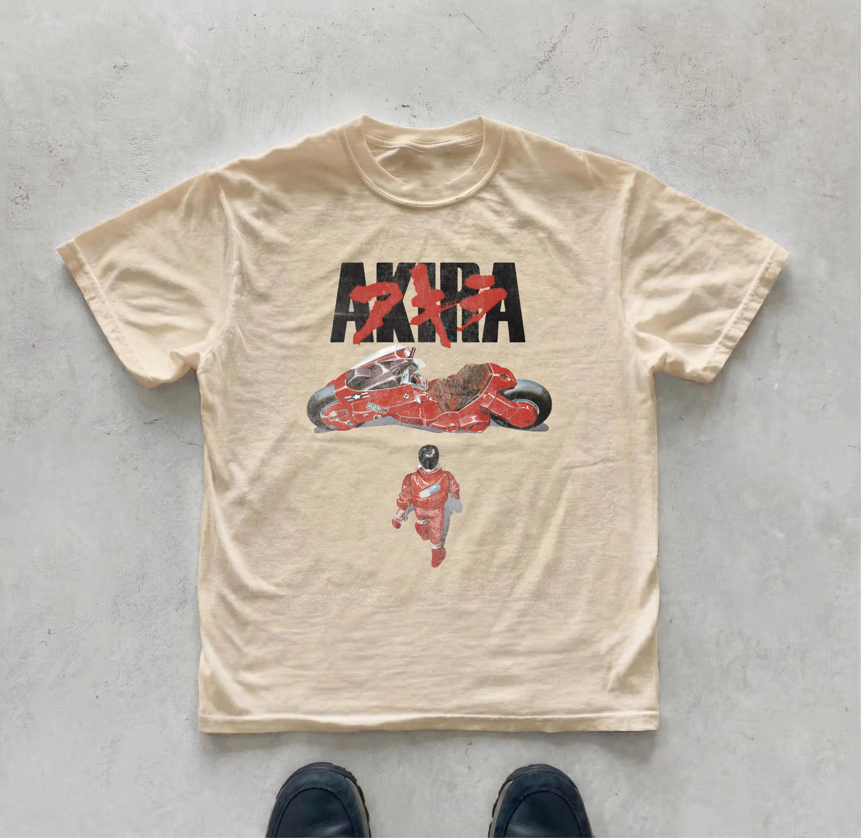 Akira T-Shirt Anime Kaneda Motorcycle Graphic Oversized T-shirt 80s Japanese Streetwear Apparel Katsuhiro Otomo Retro Manga Tees view 2