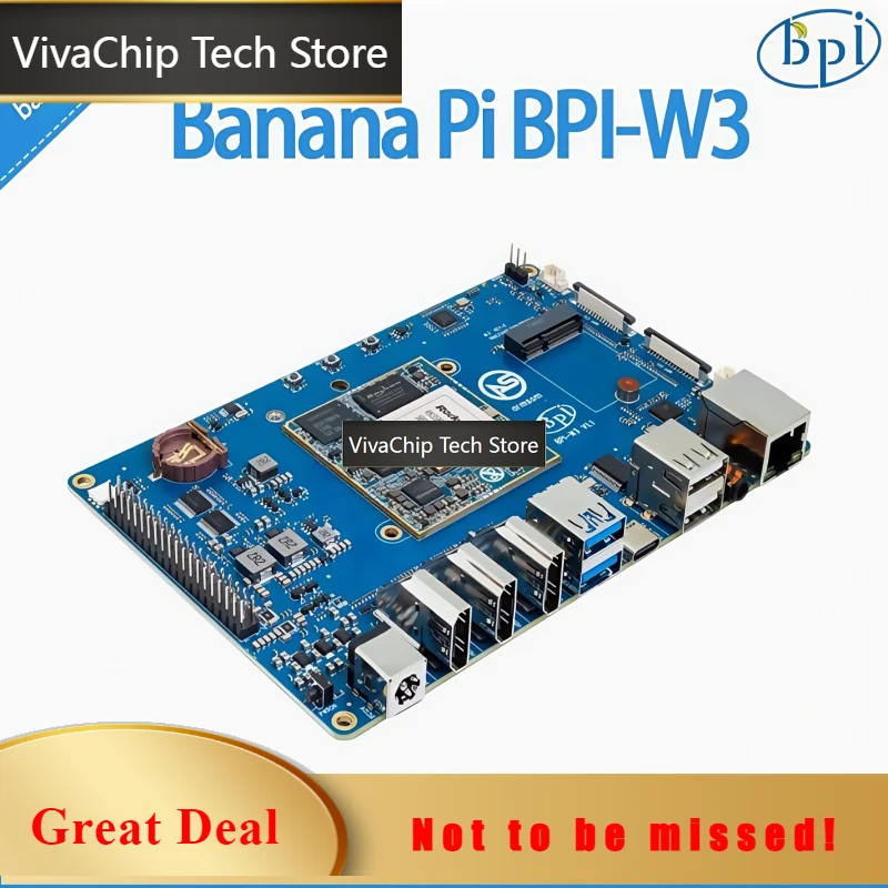 VivaChip TechBanana Pi BPI-W3 Open Source Hardware Adopts Rockchip RK3588 Design, With 8G Memory And 32G EMMC Storage On Board