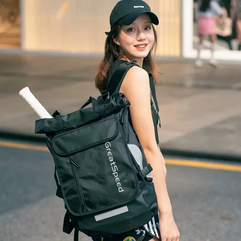 Fashion Tennis Bag Sports Gym Backpack Badminton Bag Tennis Racket Bag Waterproof Travel for Men Women with Show Compartment